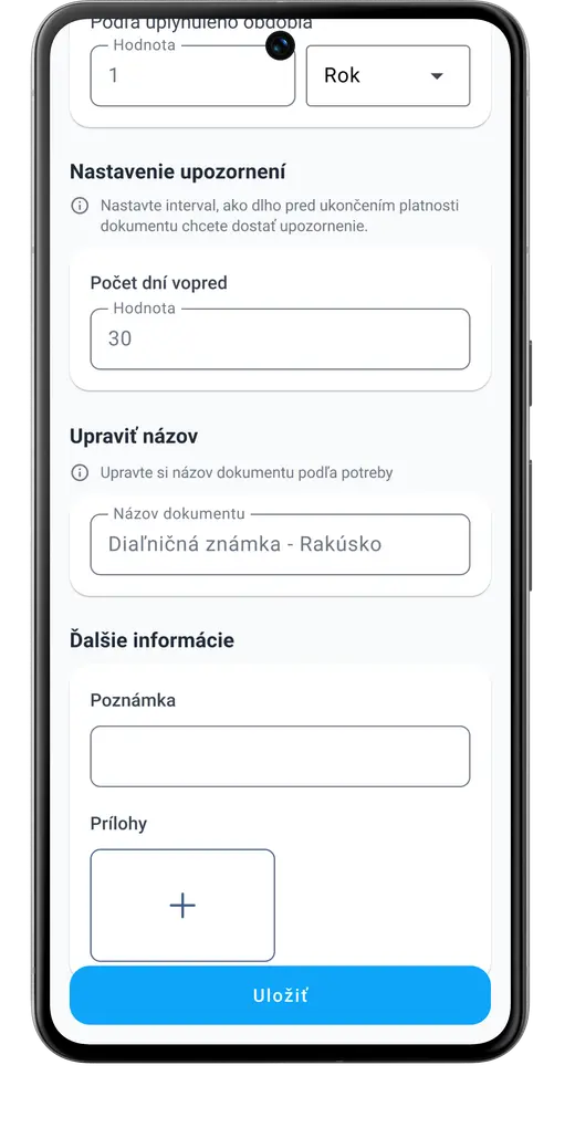 Nastavenie servisných intervalov a pripomienok údržby vozidla podľa vlastných potrieb v aplikácii HealthCar
