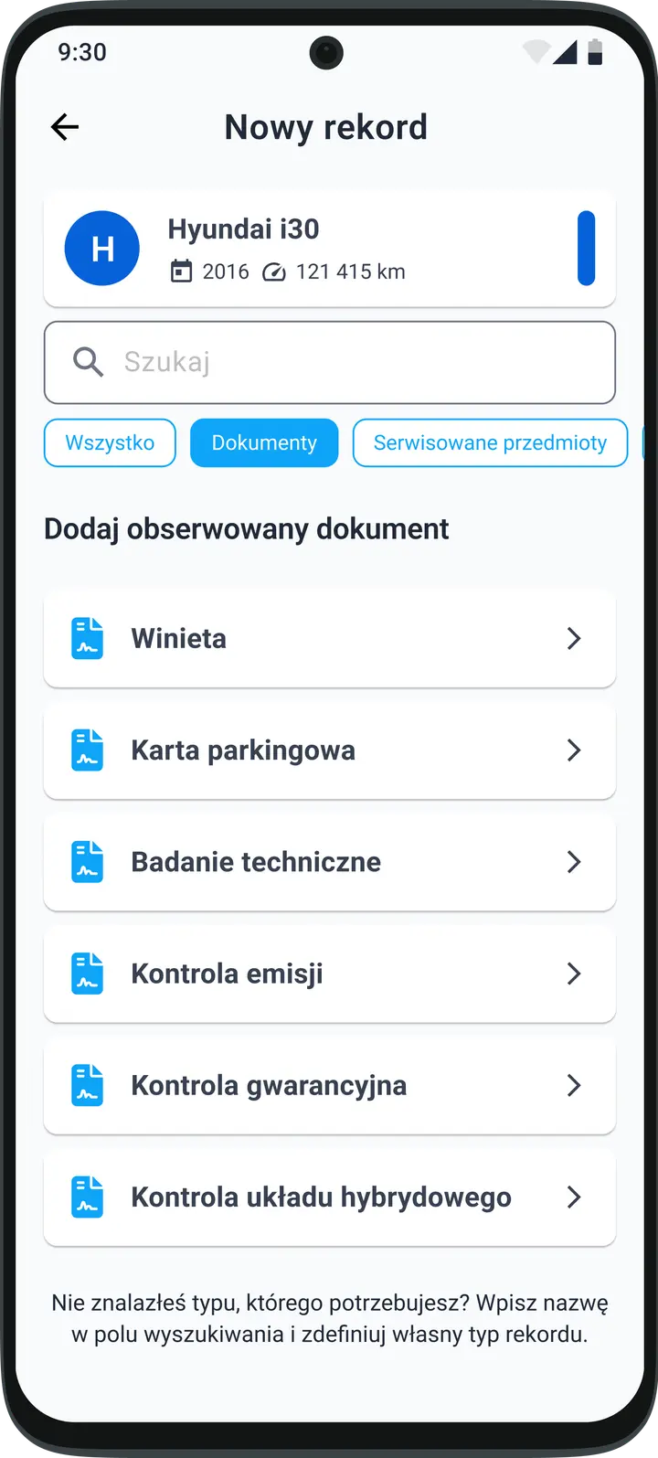 Przejrzysta ewidencja konserwacji pojazdu, zadań serwisowych i dokumentów w aplikacji mobilnej HealthCar