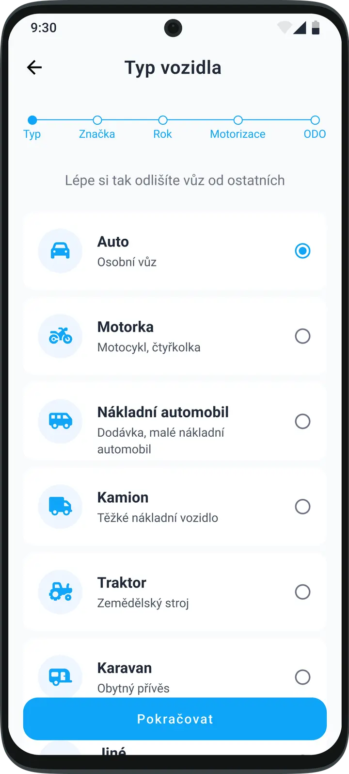 Správa více vozidel v jedné aplikaci – auta, motorky a další typy vozidel v HealthCar
